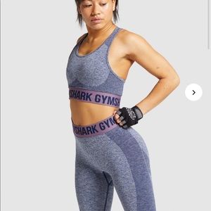 Gymshark Charcoal Marl/Purple Flex Set